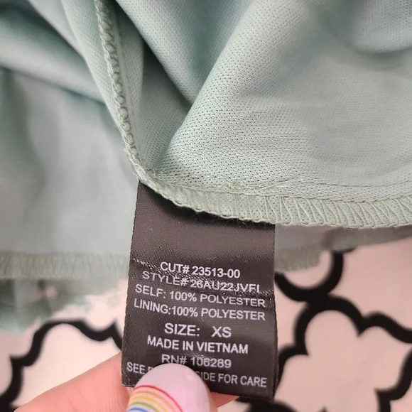 Trixxi Floral Print Short Sleeve Romper Green White Size XS - Picture 6 of 7